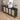 Modern Sideboard Storage Cabinet Black with 4 Rattan Doors