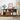 Rattan Storage Cabinet Sideboard Buffet Walnut with 4 Doors and Adjustable Shelves