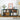 Rattan Storage Cabinet Sideboard Buffet Blue with 4 Doors and Adjustable Shelves