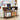 Walnut Modern Narrow Sofa Console Table with Storage and Sliding Door