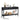 Wood Entryway Console Table Black with Storage and Metal Rattan Drawers